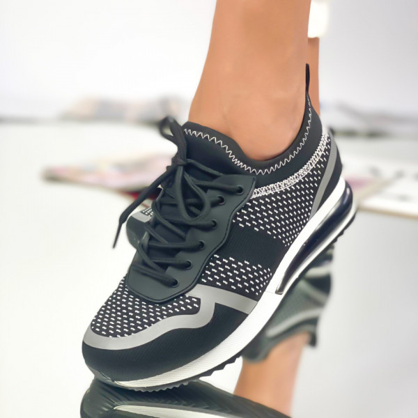 Pantofi Sport Dama Negri din Material Textil Sofra