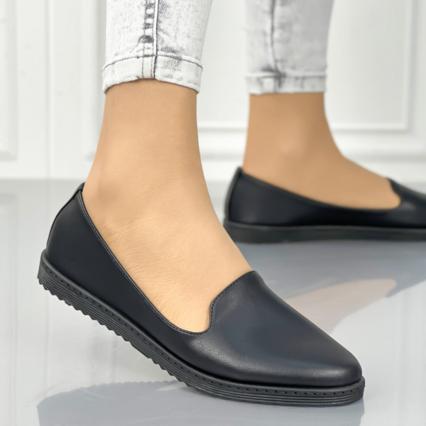 Espadrile Dama Negre din Piele Ecologica Robles