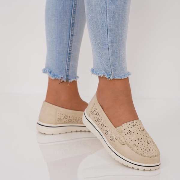 Pantofi casual Agnes Beige
