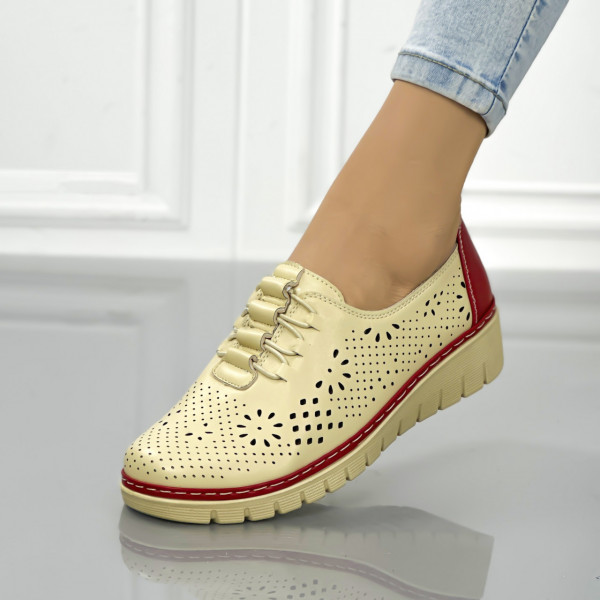 Pantofi Casual Dama Bordo din Piele Ecologica Branhia