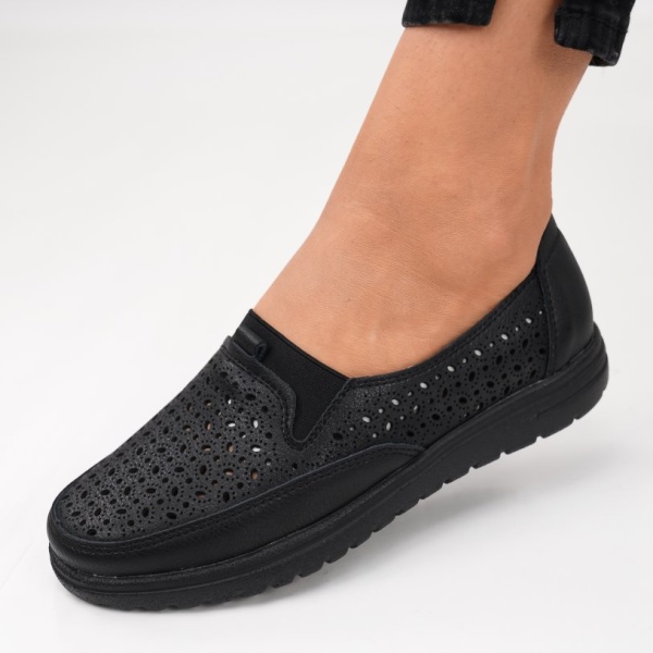 Pantofi Piele Naturala Corina Black