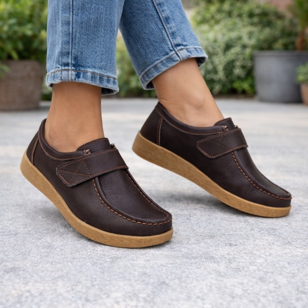 Pantofi Piele Naturala Gaston Brown
