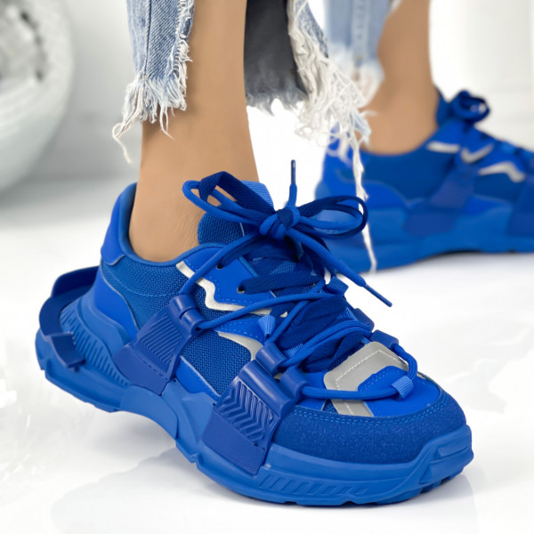 Pantofi Sport Dama Albastrii din Piele Ecologica Dolceta