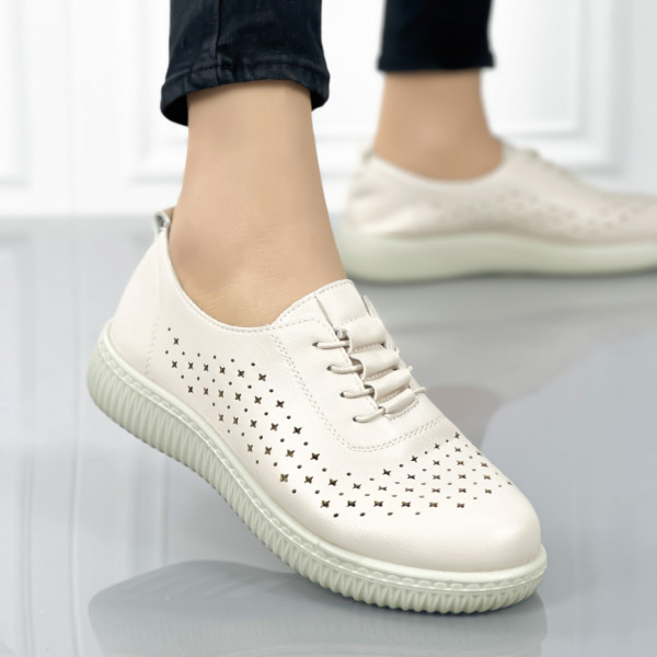 Pantofi Casual Dama Bej din Piele Ecologica Matfey