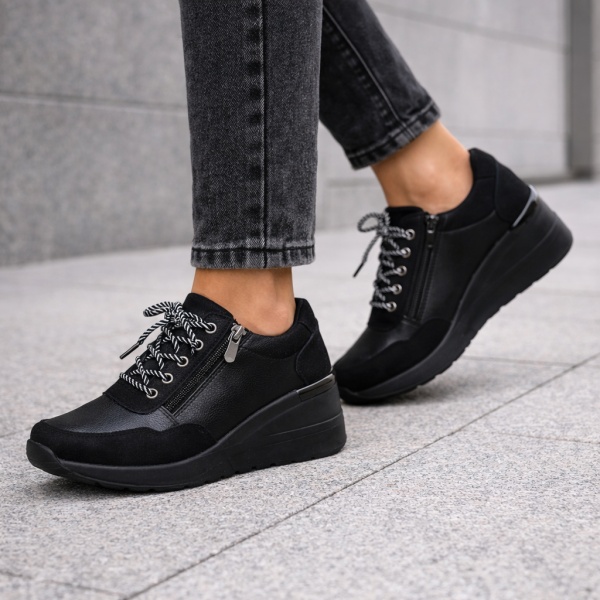 Pantofi Piele Naturala Kamari Black