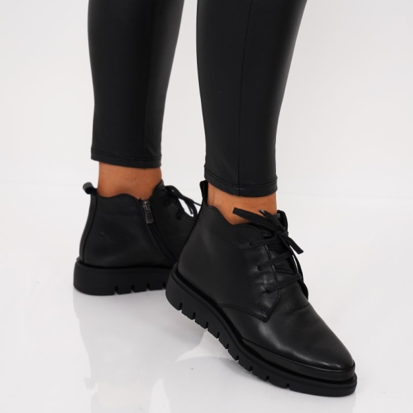 Ghete Piele Naturala Masami Black