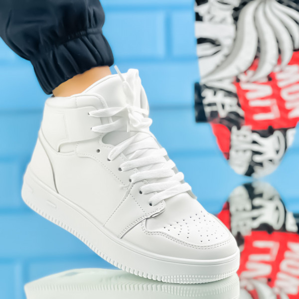 Ghete Sport Dama Piele Ecologica Albe Ambiente