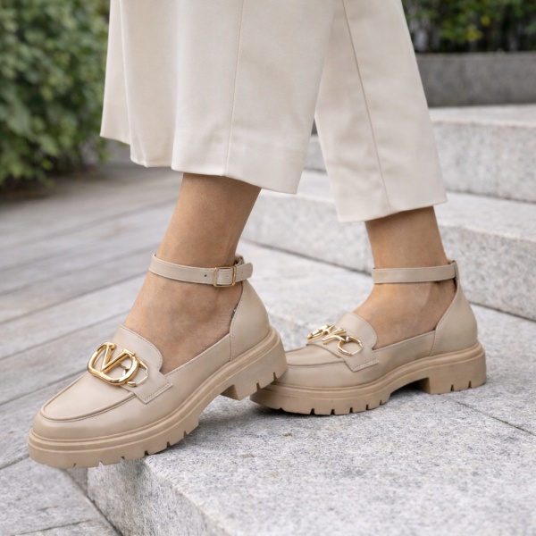 Pantofi Casual Elarea4 Beige