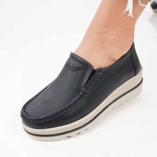 Pantofi Piele Naturala Adriana3 Black