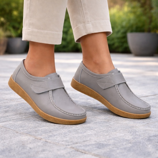 Pantofi Piele Naturala Gaston Grey