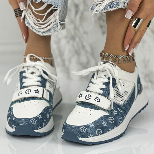 Pantofi Sport Dama Albastri din Piele Ecologica Clayton