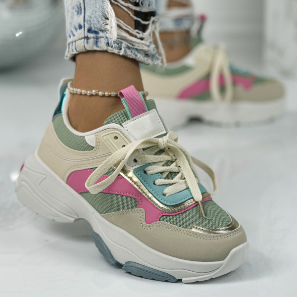 Pantofi Sport Dama Multicolor din Textil Mania