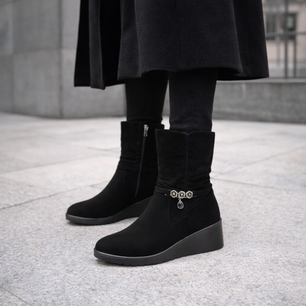 Ghete Cu Platforma Seresa Black