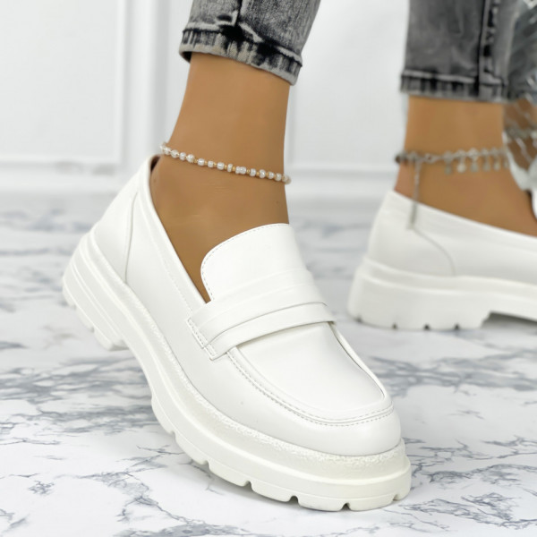 Pantofi Casual Dama Albi din Piele Ecologica Tixey