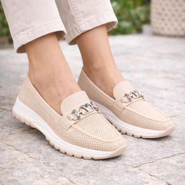 Pantofi Casual Emilia Beige