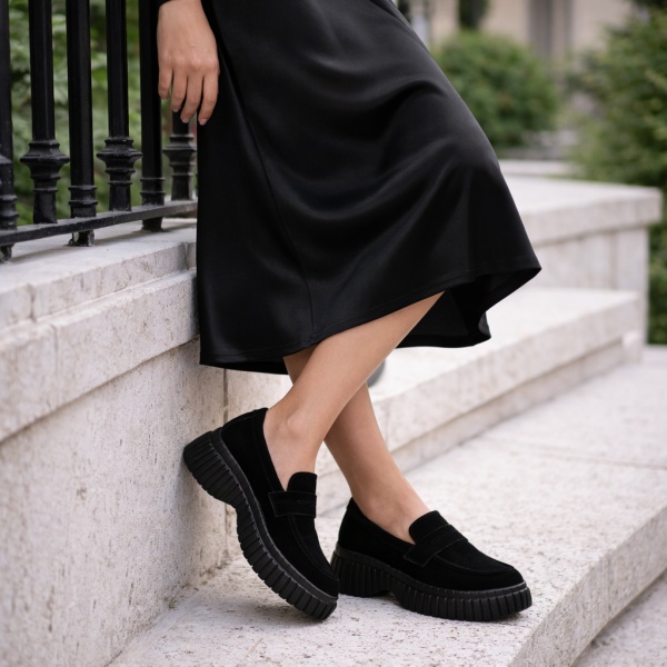 Pantofi Piele Naturala Cataleya2 Black