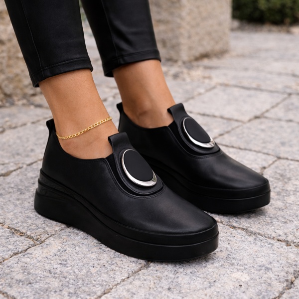 Pantofi Piele Naturala Efrem Black