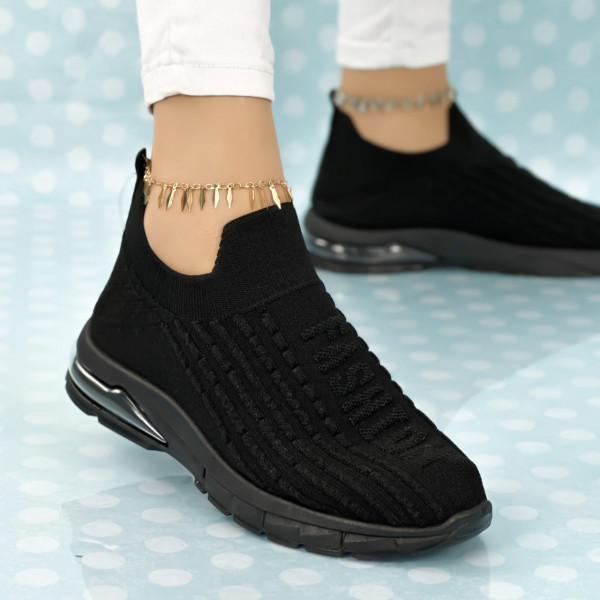 Pantofi Sport Dama Negri din Textil Axa