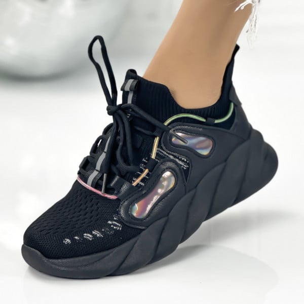 Pantofi Sport Dama Negri din Textil Engrid