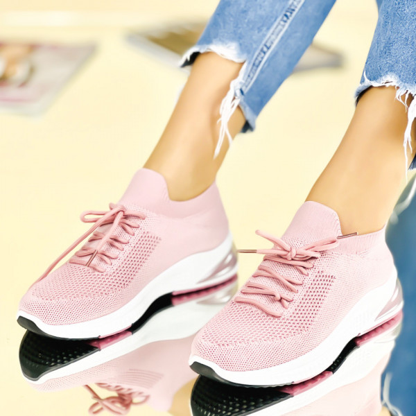 Pantofi Sport Dama Roz din Material Textil Brizesi