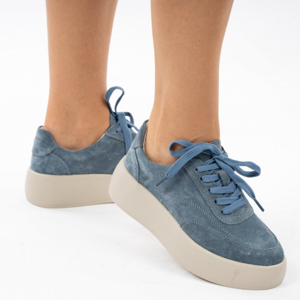 Pantofi Sport Piele Naturala Lasada Blue