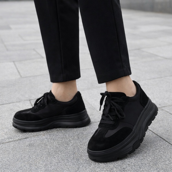 Pantofi Sport Piele Naturala Sima Black
