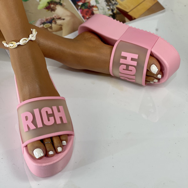 Papuci cu Platforma Roz din Silicon Rich