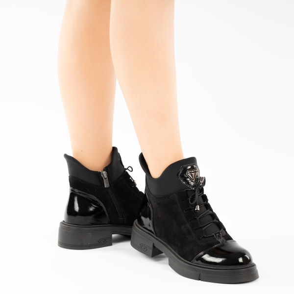 Ghete Piele Naturala Rueda Black