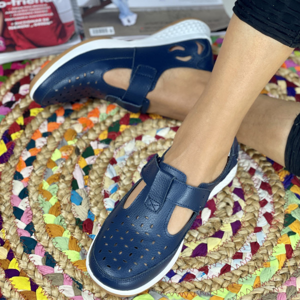 Pantofi Casual Dama Bleumarin din Piele Naturala Anura