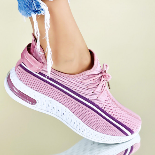 Pantofi Sport Dama Roz din Material Textil Fotini