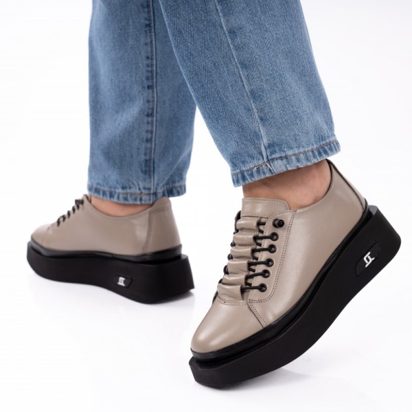 Pantofi Sport Piele Naturala Belona Greige