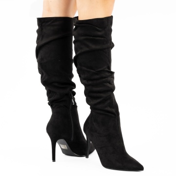 Cizme Cu Toc Malina2 Black
