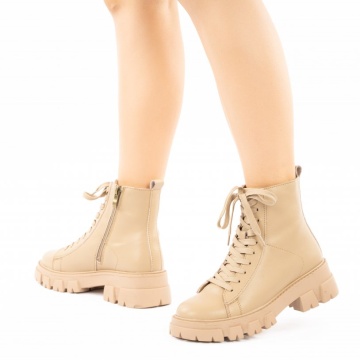 Ghete Piele Naturala Azlina2 Beige