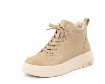 Ghete Piele Naturala Cleora Khaki