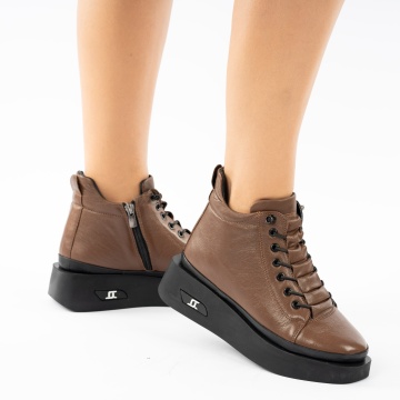 Ghete Piele Naturala Delebis Brown