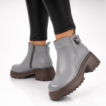 Ghete Piele Naturala Estepa2 Grey