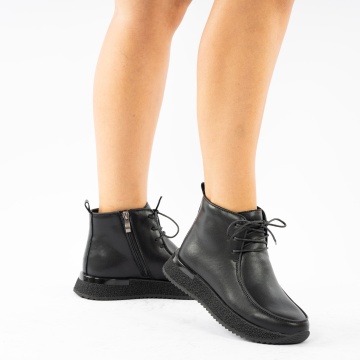 Ghete Piele Naturala Mezara Black