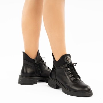 Ghete Piele Naturala Rueda3 Black