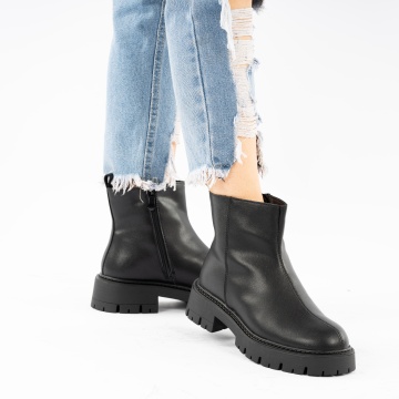Ghete Piele Naturala Saona Black