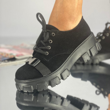 Pantofi Casual Dama Negri din Piele Ecologica Crix