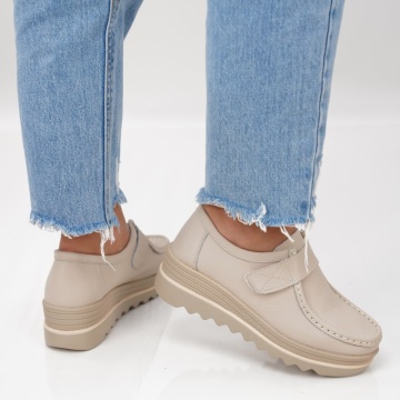 Pantofi Piele Naturala Adriana2 Beige