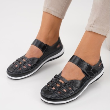 Pantofi Piele Naturala Mabel2 Black