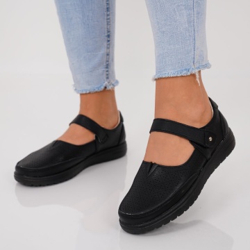 Pantofi Piele Naturala Nalira Black