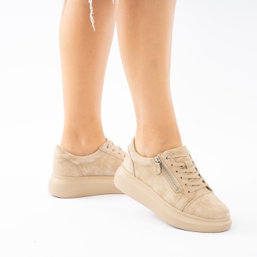 Pantofi Piele Naturala Nantes Beige