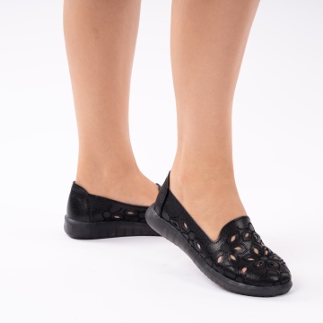 Pantofi Piele Naturala Sasaria Black