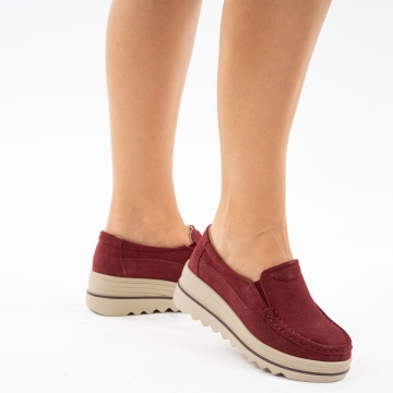 Pantofi Piele Naturala Setuba Bordo