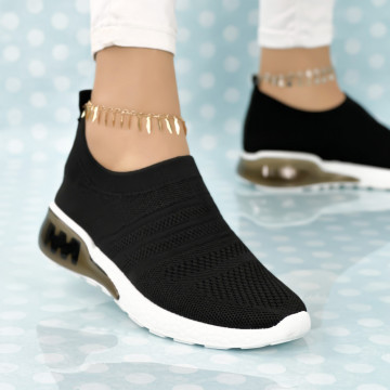 Pantofi Sport Dama Negri din Textil Haden