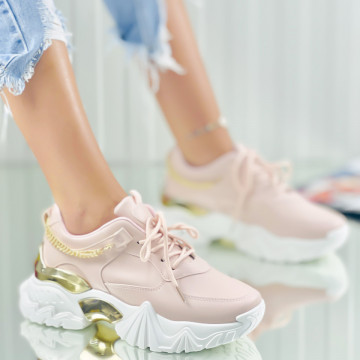 Pantofi Sport Dama Roz din Piele Ecologica Hasha