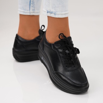 Pantofi Sport Piele Naturala Forli Black