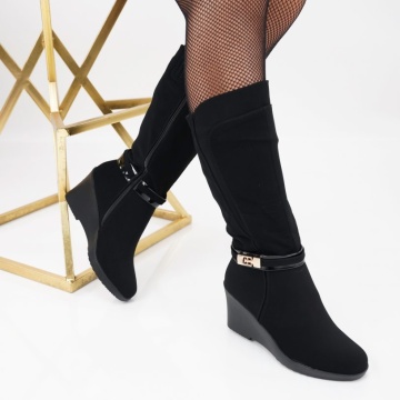 Cizme Cu Platforma Zaira Black